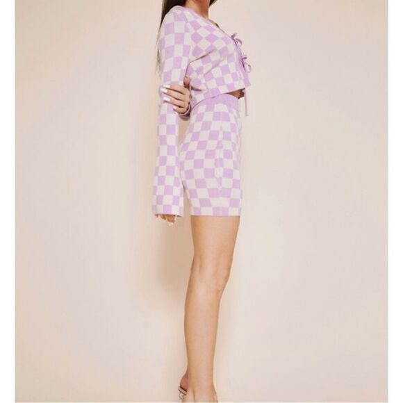 Checker print cardigan - Picture 3 of 7